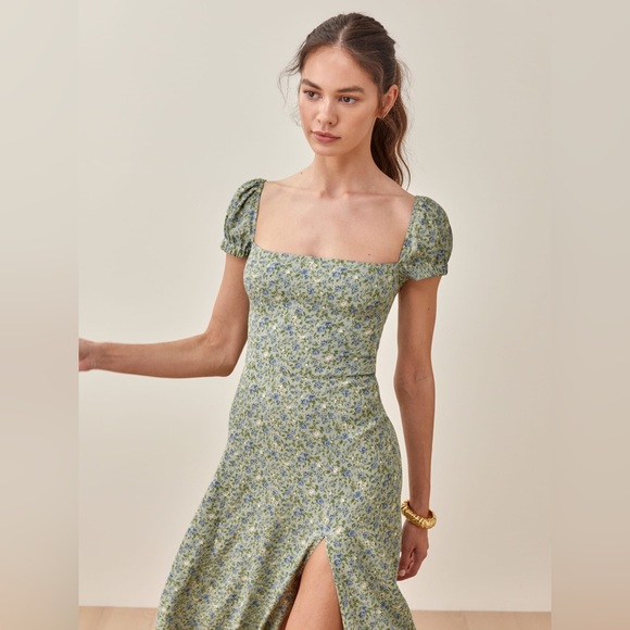 Reformation Dresses & Skirts - Reformation Sienne cap sleeve dress in colour Sprite